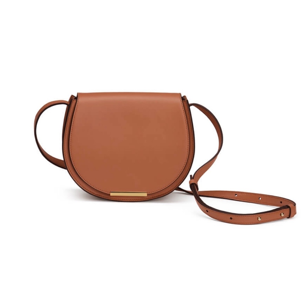 Cuyana mini saddle crossbody bag